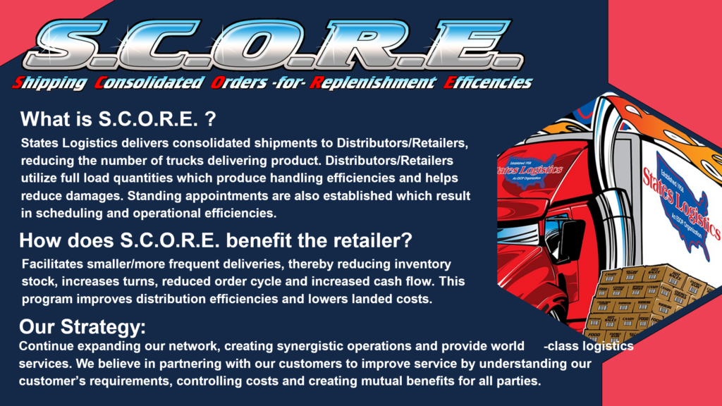 Multi Vendor freight consolidation program S.C.O.R.E.