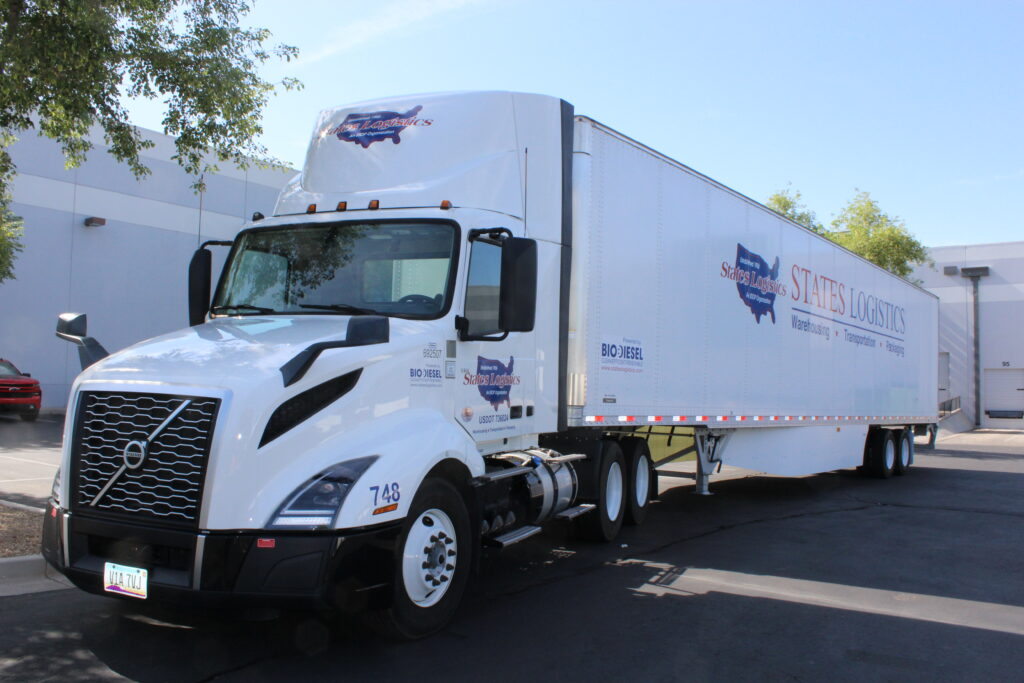 Tractor Trailer using biodiesel fuel. LTL shipments